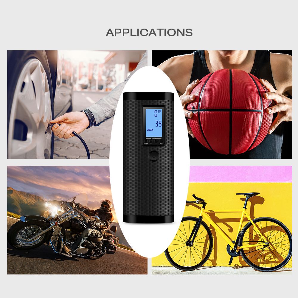 Inflatable Pump High Pressure Portable Electric Motorcycle Barometer