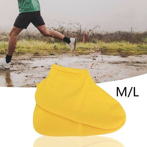 Unisex Rain Shoes Cover Waterproof Anti-Slip Overshoes Boots Protector Yellow