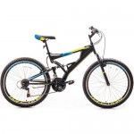 26 Inch Mountain Bike with Full Suspension 21-Speed Aluminum Frame Bicycle