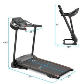 Compact Easy Folding Treadmill Motorized Running Jogging Machine+Audio Speakers