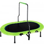 Kids Trampoline with Handrail and Safety Cover Mini Parent-Child Trampoline