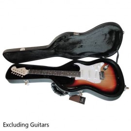 High Grade Electric Guitar Hard Case Microgroove Flat Surface Black
