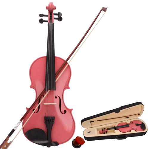 Bysesion New 3/4 Acoustic Violin Case Bow Rosin Black 