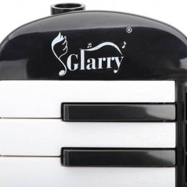 Glarry 37-Key Melodica with Mouthpiece Hose Bag Black