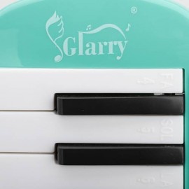Glarry 37-Key Melodica with Mouthpiece Hose Bag Green
