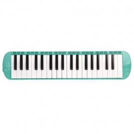 Glarry 37-Key Melodica with Mouthpiece Hose Bag Green