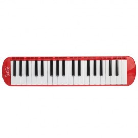 Glarry 37-Key Melodica with Mouthpiece Hose Bag Red