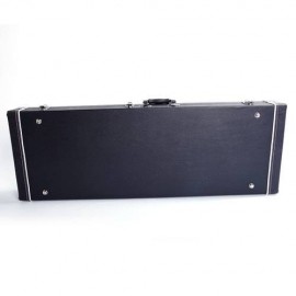 High Grade Electric Guitar Square Hard Case Microgroove Flat Black