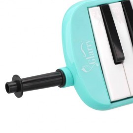Glarry 32-Key Melodica with Mouthpiece + Hose + Bag Green